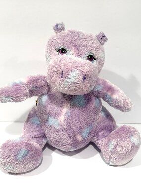 Build-A-Bear Workshop Purple Tie Dye Spotted Hippo Hippopotamus Plush